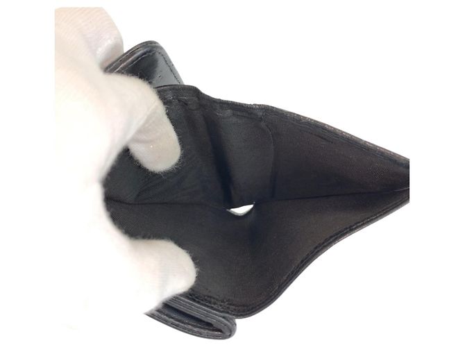 Chanel Coco Mark Black Leather Folding Wallet - view 6