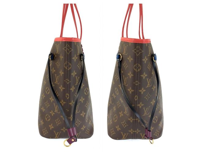 Borsa Tote Louis Vuitton Monogram Totem Neverfull MM Marrone Rosso Monogramma - vista 7