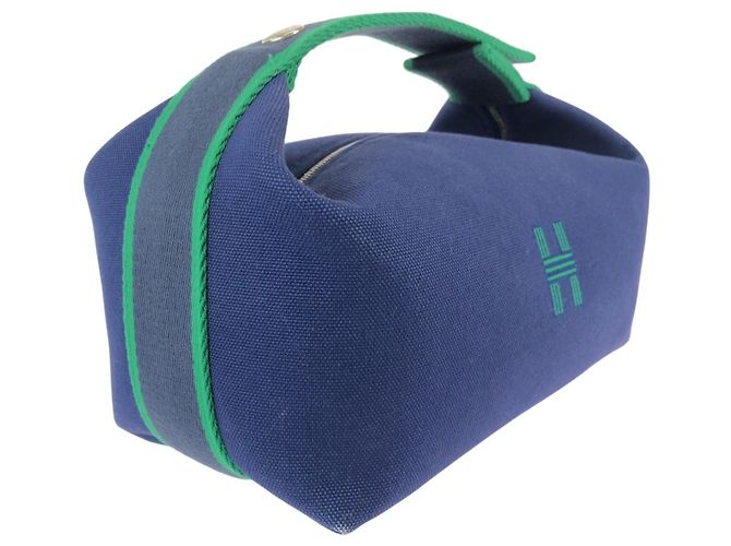 Hermès Pochette Hermes Bride à Black PM Blu Verde - vista 5