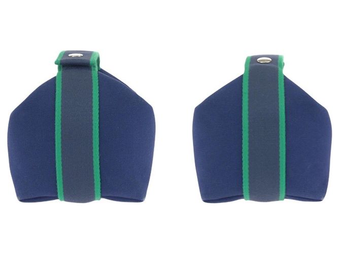 Hermès Pochette Hermes Bride à Black PM Blu Verde - vista 8