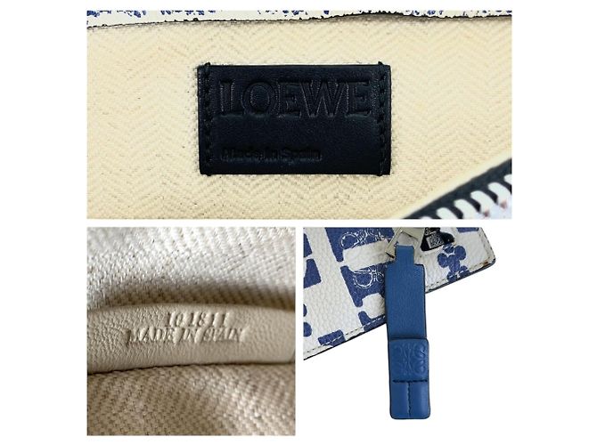 Clutch Loewe T Pouch Bianco Blu - vista 4