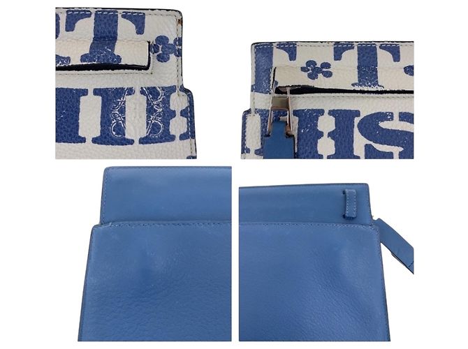 Clutch Loewe T Pouch Bianco Blu - vista 5