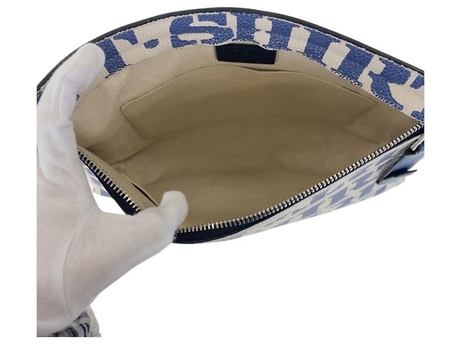Clutch Loewe T Pouch Bianco Blu - vista 7