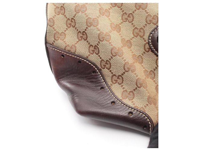 Borsa Tote Gucci GG Canvas Marrone Beige - vista 8