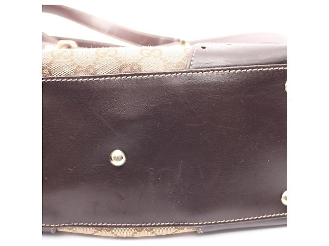 Borsa Tote Gucci GG Canvas Marrone Beige - vista 9