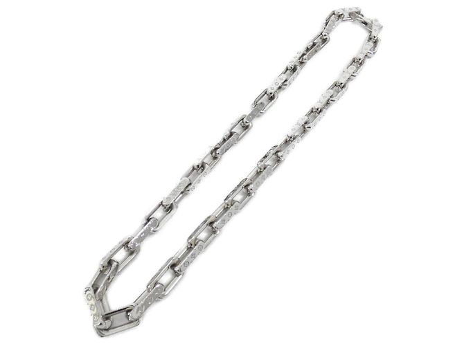 Collana Chain Monogram Louis Vuitton Argento - vista 2