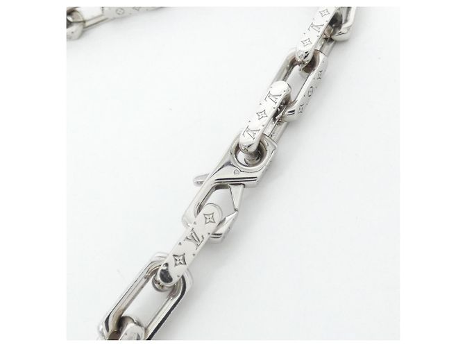 Collana Chain Monogram Louis Vuitton Argento - vista 3