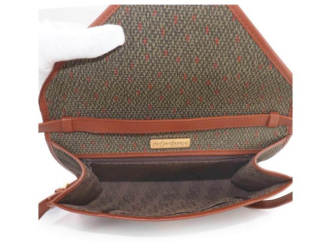 Borsa a tracolla e clutch 2-Way Yves Saint Laurent Marrone Verde - vista 6