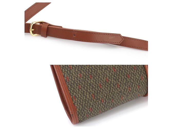 Borsa a tracolla e clutch 2-Way Yves Saint Laurent Marrone Verde - vista 8