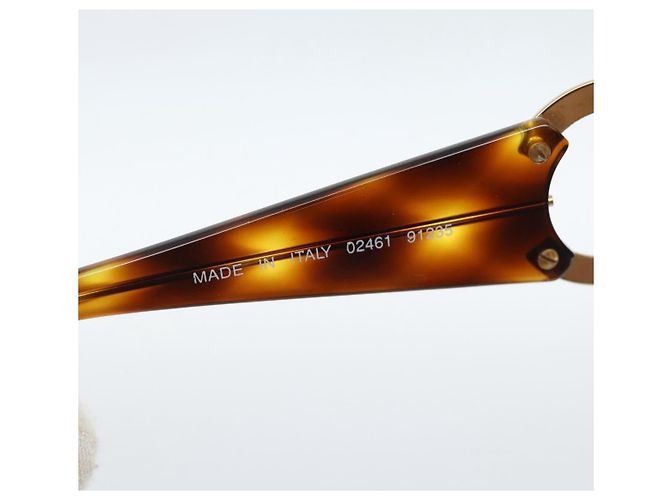 Gafas de sol CHANEL estampado de carey plástico marrón oro CC Auth bs35421 Castaño Dorado - vista 12