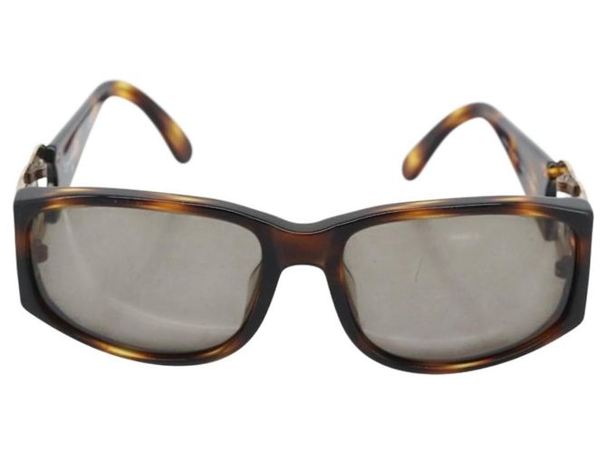 Gafas de sol CHANEL estampado de carey plástico marrón oro CC Auth bs35421 Castaño Dorado - vista 2
