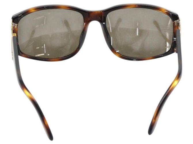 Gafas de sol CHANEL estampado de carey plástico marrón oro CC Auth bs35421 Castaño Dorado - vista 3