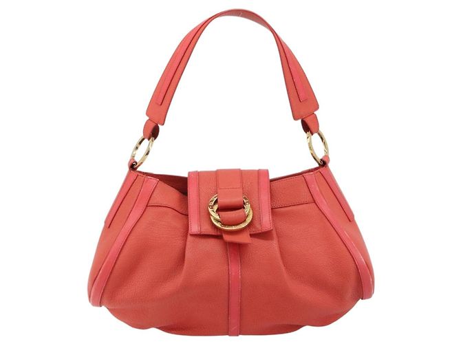 Bulgari Borsa BVLGARI in pelle Pink Gold Auth 183638A Rosa D'oro - vista 13