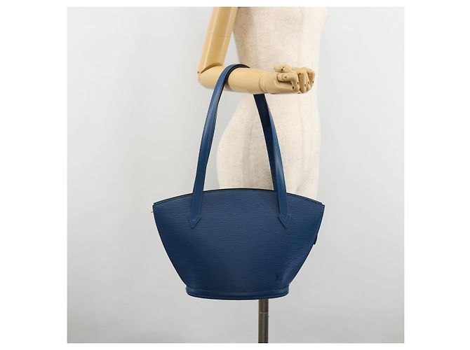 LOUIS VUITTON Epi Saint Jacques Borsa a Spalla Shopping Blu M52275 Auth 183305SAV - vista 22