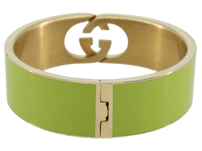 Bracciale rigido GUCCI in metallo S Verde Auth yk20445M - vista 2