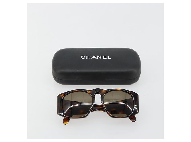 Gafas de sol CHANEL de Plástico Marrón Oro CC Auth yk20489M Castaño Dorado - vista 12
