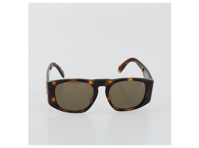 Gafas de sol CHANEL de Plástico Marrón Oro CC Auth yk20489M Castaño Dorado - vista 13