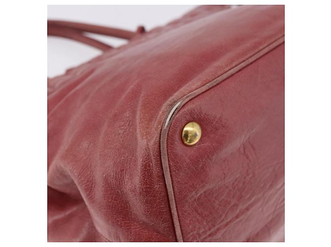 Borsa a mano Miu Miu Matelasse in pelle 2way Rosa Oro Auth gh2131 D'oro - vista 10