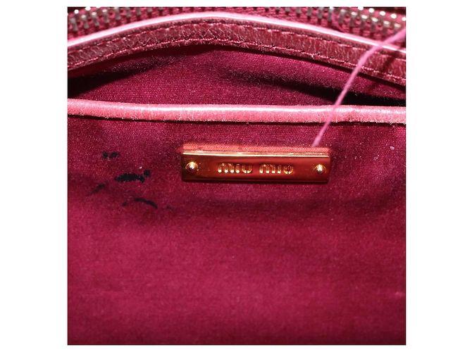 Borsa a mano Miu Miu Matelasse in pelle 2way Rosa Oro Auth gh2131 D'oro - vista 20