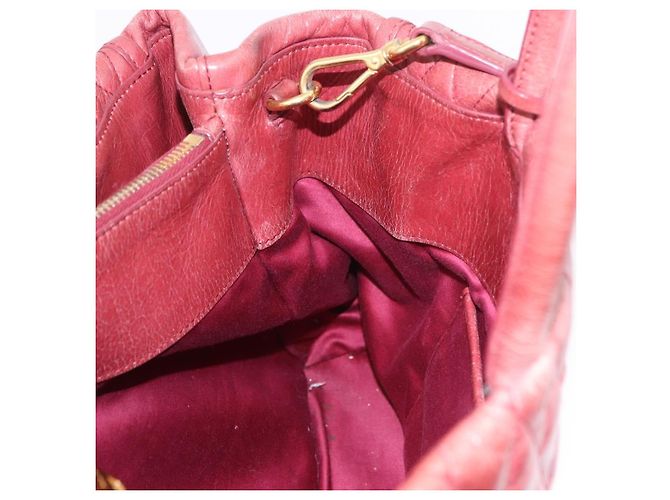 Borsa a mano Miu Miu Matelasse in pelle 2way Rosa Oro Auth gh2131 D'oro - vista 24