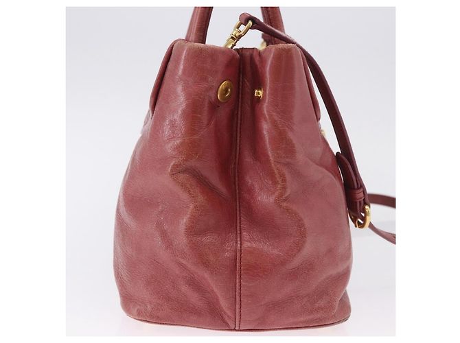 Borsa a mano Miu Miu Matelasse in pelle 2way Rosa Oro Auth gh2131 D'oro - vista 4