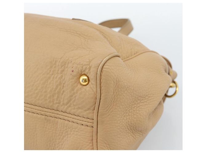 Borsa Tote Miu Miu in pelle beige oro Auth 184214A D'oro - vista 15