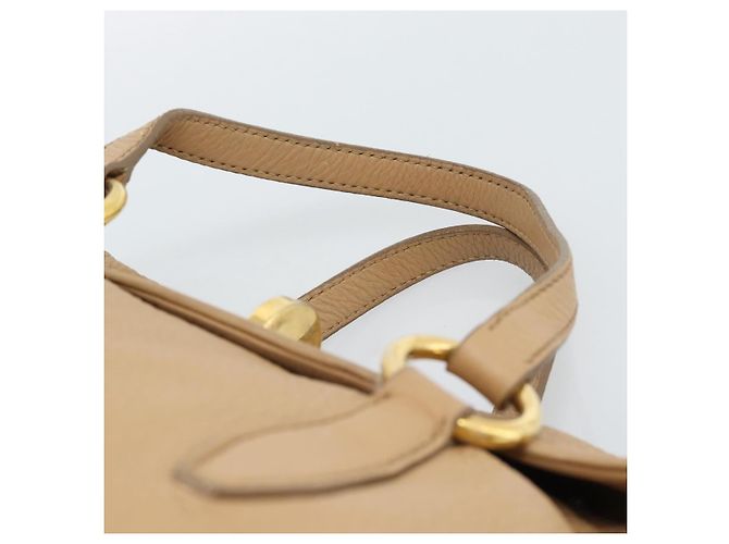 Borsa Tote Miu Miu in pelle beige oro Auth 184214A D'oro - vista 8