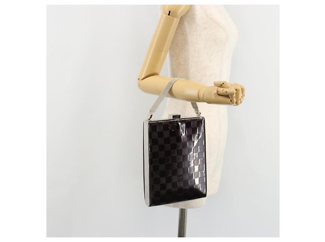 LOUIS VUITTON Bolsa Damier Vernis Anju GM Vermelho Carmine N92108 LV Auth bs35470 - vista 22