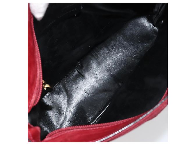 Borsa a tracolla Salvatore Ferragamo Vala in tela e pelle rosso oro Auth ka4578A D'oro - vista 11