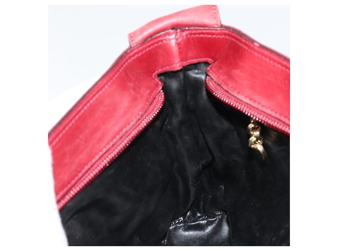 Borsa a tracolla Salvatore Ferragamo Vala in tela e pelle rosso oro Auth ka4578A D'oro - vista 20