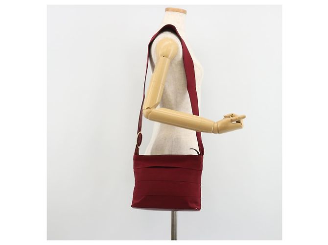 Borsa a tracolla Salvatore Ferragamo Vala in tela e pelle rosso oro Auth ka4578A D'oro - vista 23