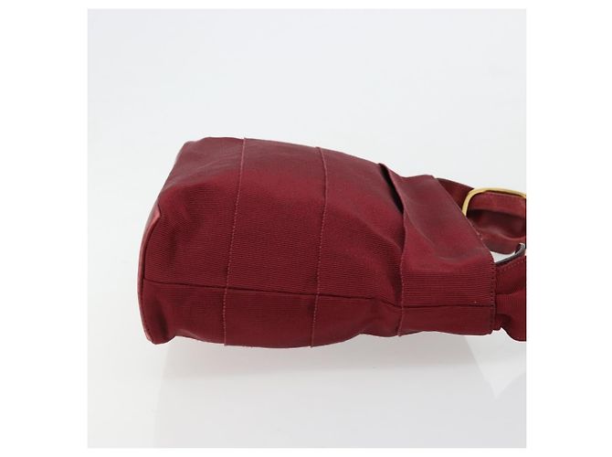 Borsa a tracolla Salvatore Ferragamo Vala in tela e pelle rosso oro Auth ka4578A D'oro - vista 3