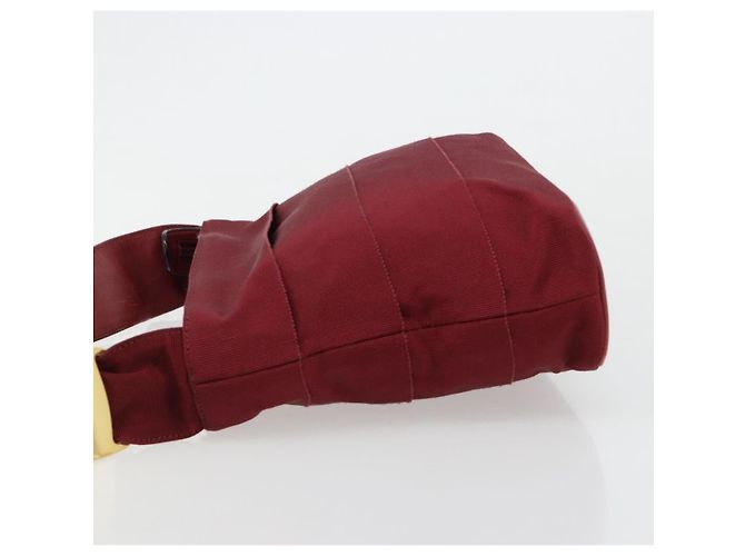 Borsa a tracolla Salvatore Ferragamo Vala in tela e pelle rosso oro Auth ka4578A D'oro - vista 4