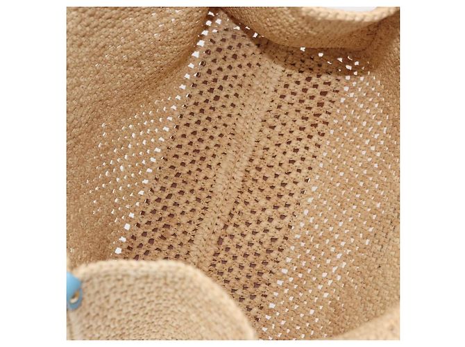 Borsa Tote LOUIS VUITTON On the Go MM Raffia Okinawa Only Beige LV Auth 182627SAM - vista 10