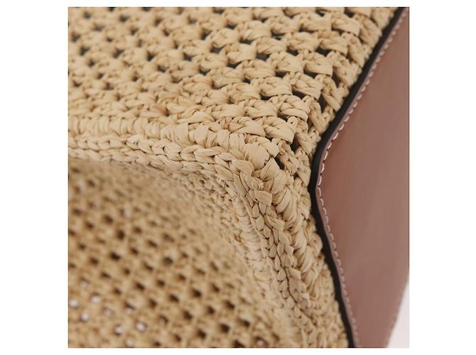 Borsa Tote LOUIS VUITTON On the Go MM Raffia Okinawa Only Beige LV Auth 182627SAM - vista 16