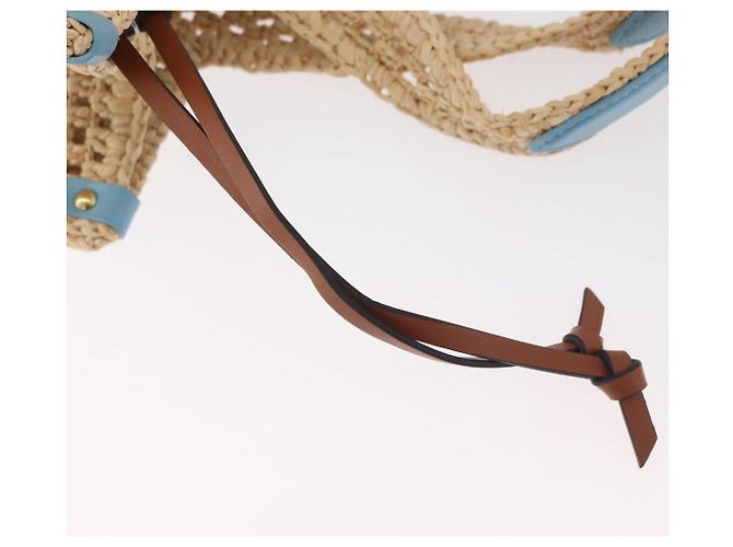 Borsa Tote LOUIS VUITTON On the Go MM Raffia Okinawa Only Beige LV Auth 182627SAM - vista 18