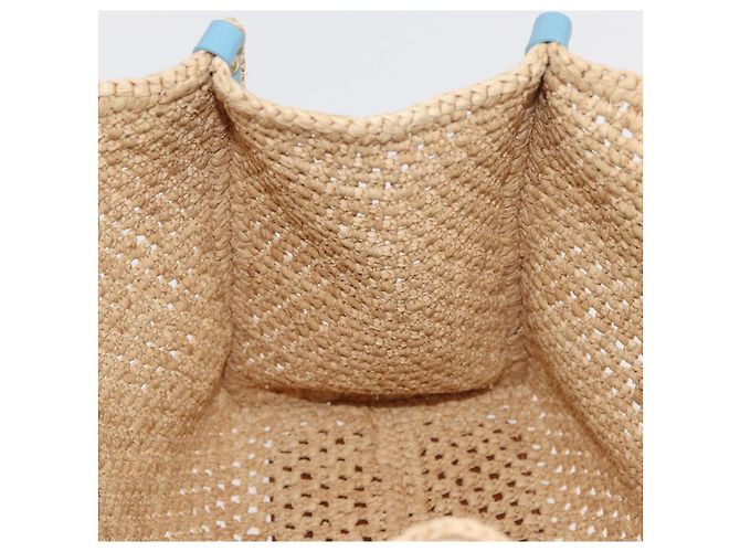 Borsa Tote LOUIS VUITTON On the Go MM Raffia Okinawa Only Beige LV Auth 182627SAM - vista 21