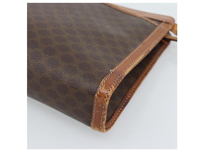 Céline Borsa Business CELINE Macadam Canvas PVC Pelle Marrone Oro Auth ka4622 D'oro - vista 15