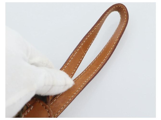 Céline Borsa Business CELINE Macadam Canvas PVC Pelle Marrone Oro Auth ka4622 D'oro - vista 8