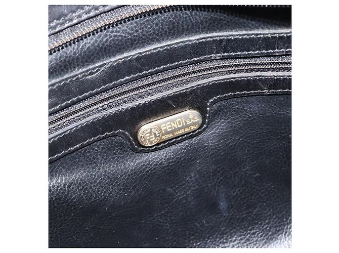 Borsa FENDI in pelle nera e oro Auth bs35415 Nero D'oro - vista 18