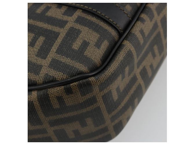 Borsa a mano FENDI Zucca Canvas Nero Marrone Auth 182969V - vista 17
