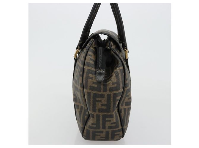 Borsa a mano FENDI Zucca Canvas Nero Marrone Auth 182969V - vista 3
