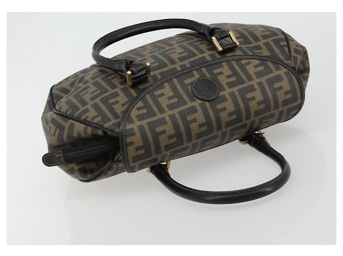 Borsa a mano FENDI Zucca Canvas Nero Marrone Auth 182969V - vista 6