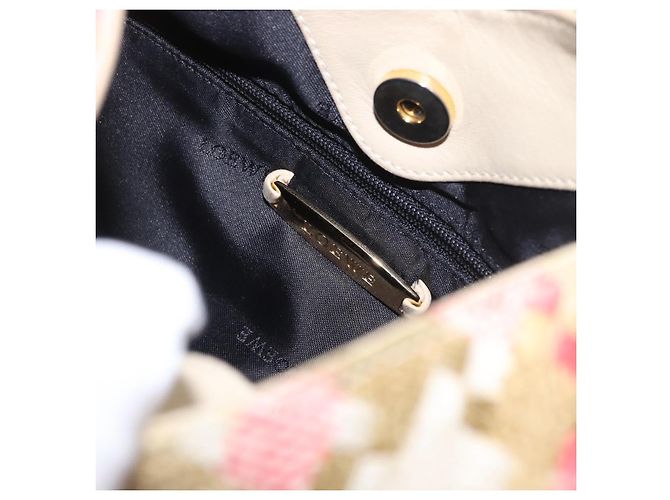 Borsa a tracolla LOEWE cotone Beige Gold Auth 184313A D'oro - vista 17
