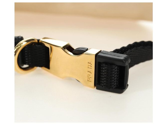 Guinzaglio per cani con collare PRADA in raso oro Auth 182053V - vista 6
