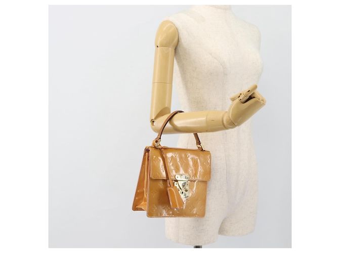 LOUIS VUITTON Monogram Vernis Spring Street Hand Bag Pink M91033 LV Auth 183622 - vista 21