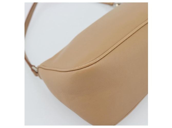 Borsa a Spalla Salvatore Ferragamo Gancini in Pelle Beige Argento Auth BA13171 - vista 16
