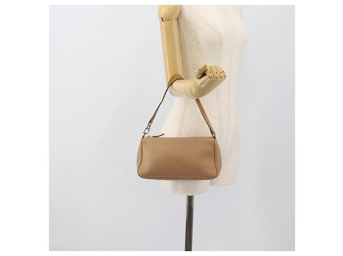 Borsa a Spalla Salvatore Ferragamo Gancini in Pelle Beige Argento Auth BA13171 - vista 20
