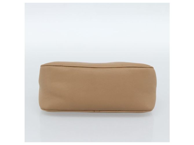 Borsa a Spalla Salvatore Ferragamo Gancini in Pelle Beige Argento Auth BA13171 - vista 5