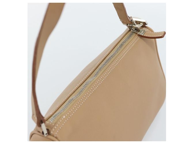 Borsa a Spalla Salvatore Ferragamo Gancini in Pelle Beige Argento Auth BA13171 - vista 6